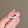 Pendientes de Corazón de Perla con Circonita Incrustada Estilo Francés de Lujo Ligero para Mujer, Elegantes y de Gama Alta, Adecuados para el Uso Diario, Pendientes Estilo Coreano al por Mayor