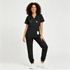Uniforme cirúrgico médico de comércio exterior, respirável e não abafante, conjunto de duas peças para equipe médica de hospital e clínica direto da fábrica