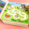 Libro de Pegatinas de Concentración para Bebés de 2-3-4-5-6 Años, Pegatinas de Dibujos Animados, Pegatinas Reutilizables, Juguetes Educativos