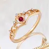 Anillo Corona Diseño Palacio Tradicional Nuevo Clásico Elegante Corona de Laurel Princesa Real Distinguido Anillo de Apertura