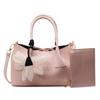 Bolsa Feminina Padrão Trançado em Relevo Conjunto de Duas Peças Bolsa Carteiro Bolsa Tote 2025 Nova Simples Cesta de Legumes Bolsa Transversal para o Dia a Dia