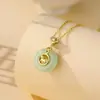 Colar Pingente Cavalo Ruyi Paz para Mulheres, Novo Estilo Chinês, Alta Qualidade, Elegante, Versátil Corrente Clavícula Cavalo do Zodíaco, Presente para Amigos