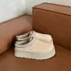 2026 Novas Pantufas Quentes da Moda Sangpo Village Couro Genuíno Pelo Integrado Solado Grosso Estilo Étnico Femininas Espessadas Quentes de Algodão