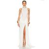 Amazon Moda Verão Europeia e Americana Sexy Fenda Alta Cintura Saia Longa Feminina Vestido Elegante Transfronteiriço Sem Mangas Plissado