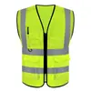 Coletes refletivos para canteiros de obras, projetos de construção chineses, roupas refletivas de segurança, impressão de logotipo personalizado, uniformes de trabalho