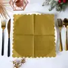 Servilletas Desechables de Color Sólido con Borde Ondulado de Lujo Ligero, Exclusivas para Comercio Electrónico Transfronterizo, Adecuadas para Acción de Gracias, Bodas y Decoraciones de Fiestas