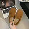 Zapatos Birkenstock para mujer todo incluido 2026 nuevo estilo de invierno forrados de felpa cálidos mocasines slip-on retro Birkenstock zapatos de algodón para mujer