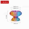 Portavelas de mantequilla Esmaltado Patas altas Ocho auspiciosos Portavelas Vidrio de cristal Portavelas Suministros para Buda Luces de Buda