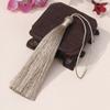 Sachezinho de 10cm com Borla DIY Acessórios de Joalheria Artesanal Material Nó Chinês Pingente Pequeno Antigo Marcador Acessórios de Joalheria