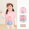 Ropa infantil Kaka Panda, camiseta de manga larga 100% algodón para niños, conjunto de otoño para niñas, camiseta básica de otoño para niños, top para bebé, moderno