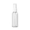 Botella de spray de 50 ml, botella de alcohol, botella de spray de plástico PET transparente, botella cosmética, directa de fábrica