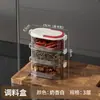 Caixa de armazenamento de especiarias selada empilhável, pote de armazenamento de alimentos secos para cozinha, pote de armazenamento de cozinha compartimentado para pimenta do reino, anis estrelado e canela