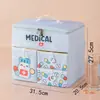 Botiquín Médico Portátil para Viajes de Negocios, Botiquín de Primeros Auxilios para Exteriores, Bolsa Pequeña Portátil para Medicamentos, Bolsa de Almacenamiento para el Hogar