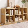 Estante de livros de madeira maciça, prateleira de armazenamento infantil, estante de armazenamento, armário de grade para casa de chão, armário de armazenamento para jardim de infância