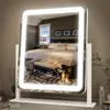 Espelho de Maquiagem LED com Luzes, Espelho Hollywood de Mesa, Espelho Giratório Iluminado, Espelho Plano de Luxo High-End