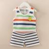 Conjunto de Colete Infantil Versão Coreana 2026 Novo Estilo Meninos e Meninas Desenho Animado Colete Fino Sem Manga Conjunto de Shorts Tendência