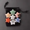 7 Piezas Adornos de Estrella de Cinco Puntas de Piedra Natural 20*20*6mm Estrella de Cristal Piedra Semipreciosa Decoración Transfronteriza Accesorios DIY