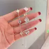 Pulsera de Plata Pura 990 con Cinco Diseños de Trébol, Moderna y a la Moda
