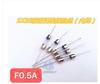 Fusible de tubo de vidrio de 5 x 20 mm con tapa simple y cable conductor, fusible de vidrio, tubo fusible