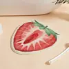 Alfombra de Piso de Imitación Cachemir con Dibujos de Frutas para Dormitorio, Alfombra de Mesita de Noche, Alfombra de Piso Absorbente de Agua y Antideslizante para Baño, Alfombra de Piso Resistente al Desgaste y Fácil de Cuidar