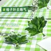 Llavero Creativo y Original de Hoja de Pomelo, Colgante Divertido para Mochila, Amuleto de Buena Suerte, Adorno Único y Divertido para Regalo de Cumpleaños
