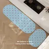 Tapete absorvente de secagem rápida estilo coreano minimalista com padrão de estrelas e pontos para entrada e banheiro, fácil de manter, tapete de chão de cozinha macio de terra de diatomáceas