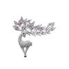 Broche de Ciervo con Cuernos Largos Pin de Corsage Elegante de Lujo de Alta Gama Accesorios para Traje de Diseñador Regalo de Vacaciones