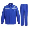 Traje de Ropa de Trabajo de Manga Larga con Tira Reflectante y Logotipo Personalizado para Hombre, Soldadura, Algodón Puro, Ropa de Protección Laboral para Taller de Fábrica, Ropa para Reparación de Automóviles