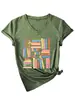 Leia Mais Livros Amazon Wish Site Independente Camiseta Feminina Elegante e Estilosa de Manga Curta com Decote V Camiseta Básica