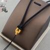 Cuerda colgante tejida a mano de alta calidad, cuerda de jade dorado para el cuello, cuerda ajustable para collar, cuerda colgante