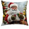Amazon Temu Funda de Almohada Navideña Transfronteriza Funda de Almohada con Estampado de Árbol de Navidad Muñeco de Nieve Funda de Cojín para Decoración del Hogar