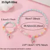 Set de Joyería de Sirena Estilo Europeo y Americano Transfronterizo, Collar de Cuentas Acrílicas de Sirena Colorido, Pulsera, Set de Joyería para Niñas