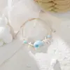 Jingdezhen Navidad Pulsera de Cuerda Trenzada de Cerámica Pulsera de Trébol de Cuatro Hojas Joyería Artística Hecha a Mano Venta al por Mayor Pulseras de Cerámica para Atracciones Turísticas