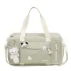 Bolsa de equipaje de moda estilo K para estudiante, bandolera de ocio al aire libre para mujer, bolsa de viaje, separación de seco y húmedo, bolsa de yoga y fitness