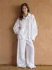 Conjunto de Camisa de Manga Larga Casual Holgada con Cuello Campana y Pantalones, Nuevo para Otoño 2026, Transfronterizo Europeo y Americano