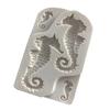 Tamanho Cavalo-marinho Vento do oceano Silicone Flip Molde de açúcar Molde de bolo de chocolate Ferramenta de panificação DIY