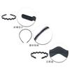 Diadema de Plástico Negra Ondulada Transfronteriza Sencilla Versátil 1.0 cm Diadema Mate para Mujeres Presión en la Parte Superior Alta del Cráneo
