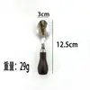 Faca, Garfo e Colher de Aço Inoxidável Imitando Madeira Utensílios de Mesa Garfo de Sobremesa de Cabo Curto Colher de Refeição Raspador de Creme Pode Ser Vertical Conjunto para Crianças