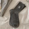 Calcetines de Hilo Suxinaimin Primavera y Otoño para Mujer Calcetines de Media Caña con Dibujo de Cachorro Ins de Moda Lindos Calcetines para Mujer Absorbentes