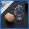 Caja de Almacenamiento para Beauty Egg Calabaza Borla para Polvo Cáscara de Huevo Caja Vacía a Prueba de Polvo Portátil Material Ps Transparente Caja de Plástico Multifuncional