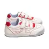 Tênis Warrior Wxy-Q101N com Velcro para Mulheres Primavera 2026 Couro Vermelho Sapatos Esportivos Versátil Sapatos Brancos (Magia)