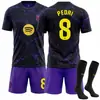 2627 Jersey de Fútbol del Barcelona Número 10 Yamal Messi Apariencia Ropa de Entrenamiento Patrón Piedra Morada Jersey Mamba Negra