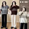 Ropa de maternidad 2026: suéter de rayas para embarazadas, nueva colección otoño/invierno, con un corte relajado, casual y holgado que es favorecedor y fácil de combinar con otros atuendos