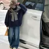 Conjunto de otoño para niña 2026 nuevo estilo: elegante chal, sudadera con capucha y pantalones casuales de pierna ancha, un conjunto de dos piezas para niñas mayores