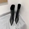 Botines de Tobillo con Tacón de Gatito y Punta Fina Estilo Coreano para Mujer 2026 Nuevos de Otoño/Invierno Más Vendidos Botas de Tacón Bajo para Mujer Botas de Caña Media con Apertura Amplia Retro de Moda