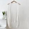 Verão Novo Malha Gelo Silk Xale Feminino Estilo Coreano All-match Cor Sólida Oco Ar-condicionado Quarto Decoração Exterior Manga Xale
