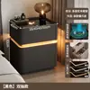 Mesita de noche inteligente de madera maciza con caja fuerte integrada, nuevo modelo 2026, caja fuerte pequeña para uso en dormitorio del hogar