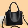 Bolsa Feminina de Couro com Padrão de Vaca Mais Vendida no Comércio Exterior 2026 Nova Moda Bolsa Plissada Simples Bolsa Tote de Couro Genuíno para o Dia a Dia Canguru