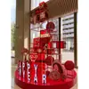Caja de Regalo de Acrílico para Año Nuevo, Decoraciones, Atrezo de Decoración para Centros Comerciales en el Festival de Primavera