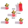 Estilo Chinês Festivo Fechadura Ruyi com Incrustação de Jade Sintético Bolsa da Sorte Amendoim Pingente Pulseira DIY Chaveiro Amendoim W672